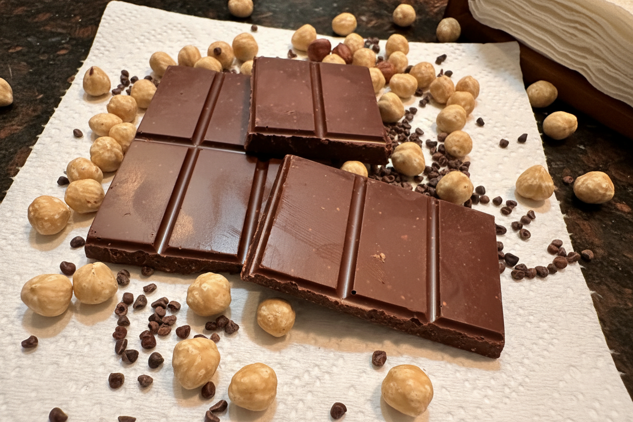 Handcrafted Gianduja Chocolate bar - 2.47oz