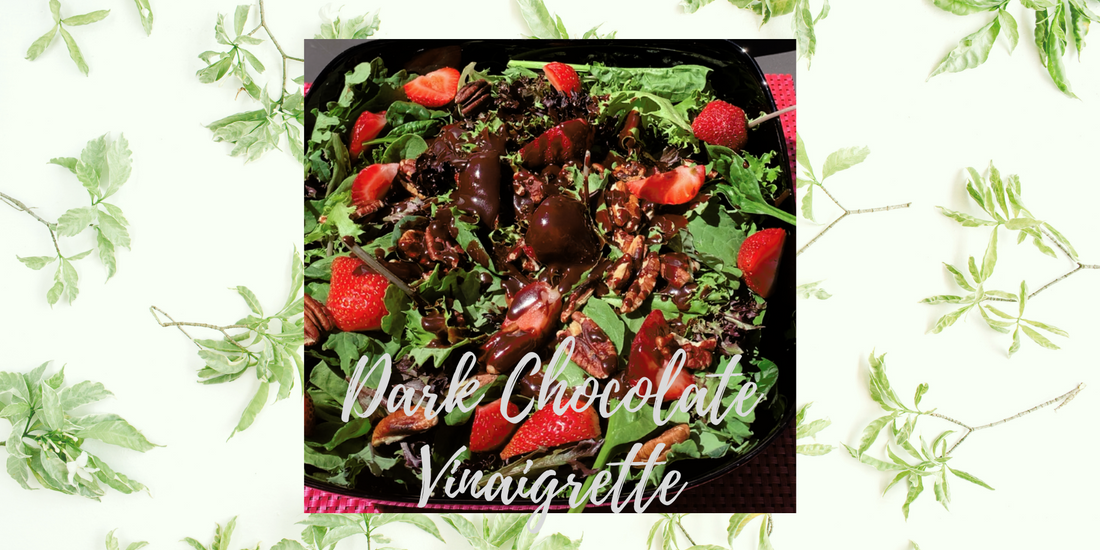 spinach salad with strawberries and dark chocolate vinaigrette