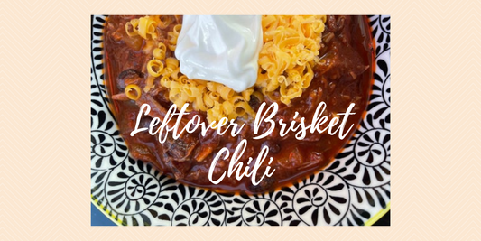 leftover brisket chili with chocolate, cheese and sour cream