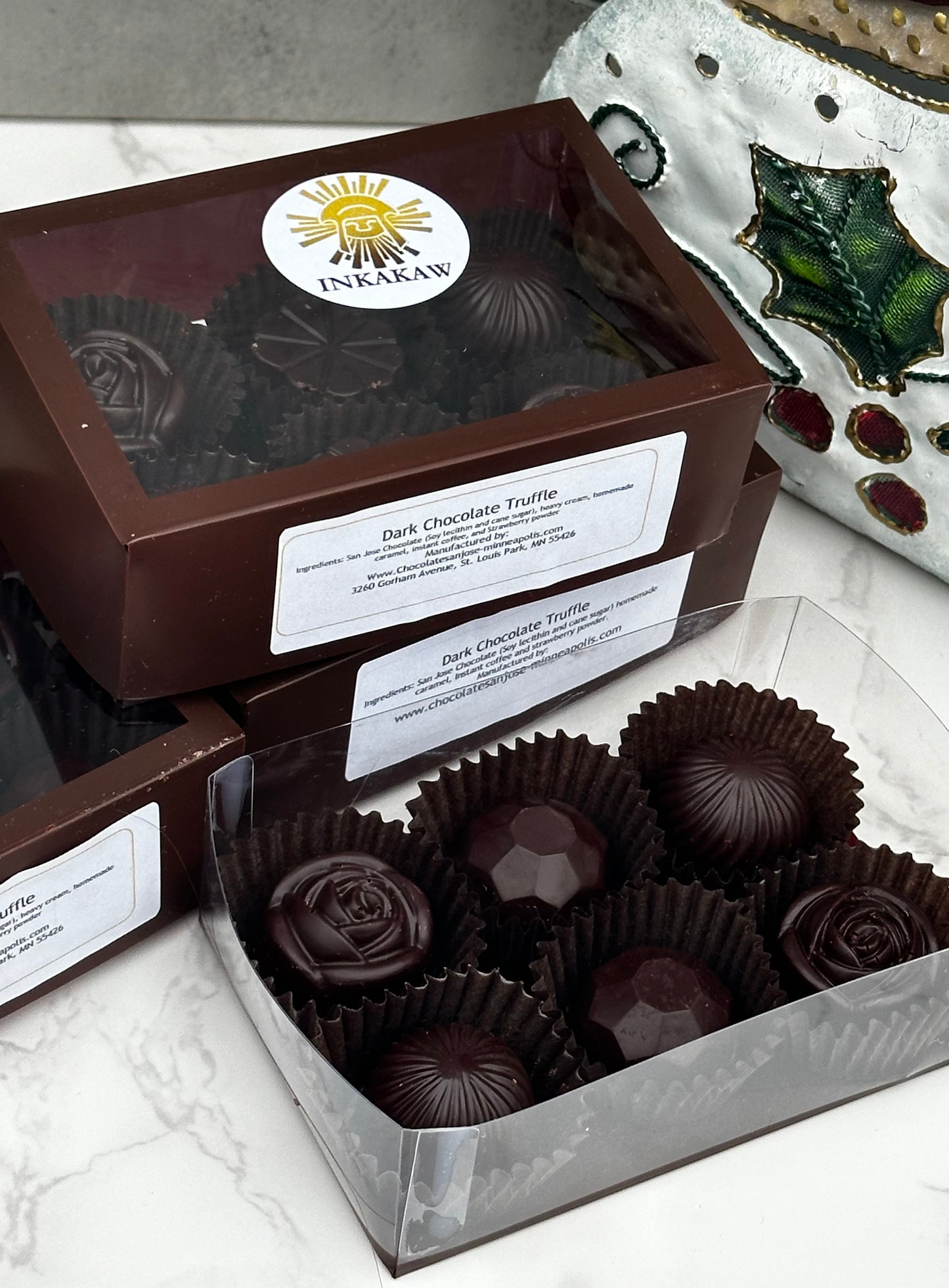 Tempered Chocolate Truffle Box- 6 pieces/box