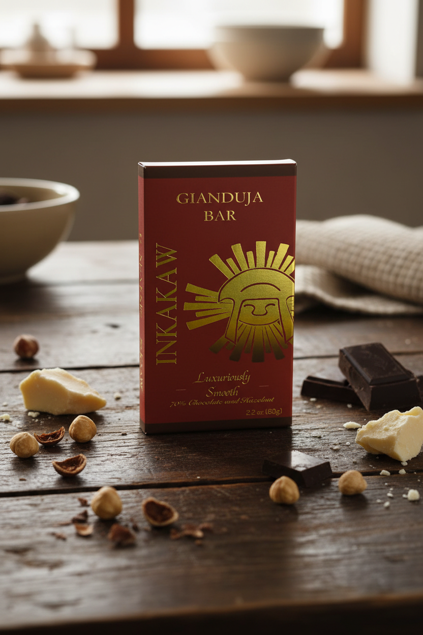 Handcrafted Gianduja Chocolate bar - 2.12 oz