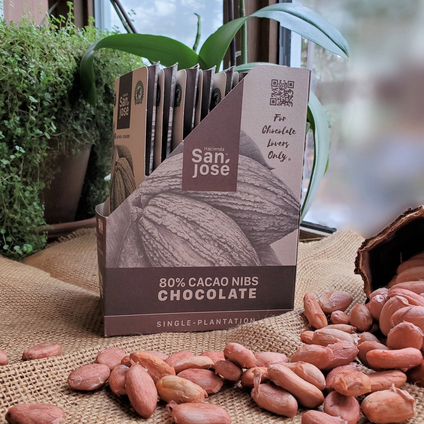 80% dark chocolate with cacao nib